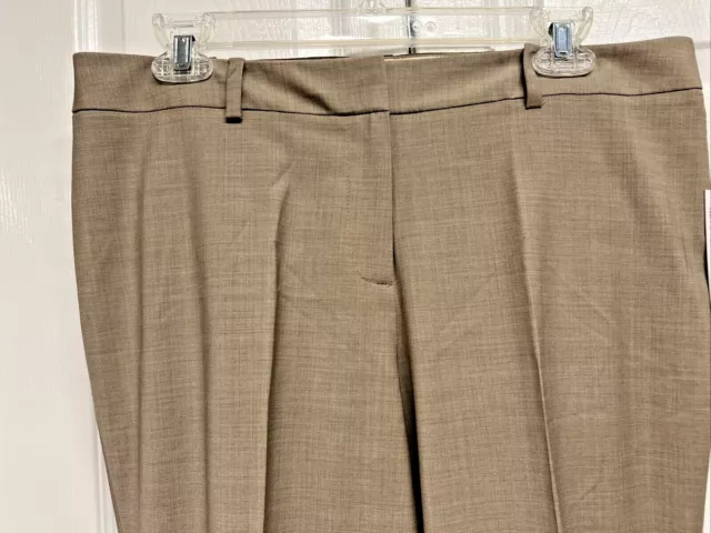 NWT Antonio Melani pants TESSA Warm Taupe Wool blend 2