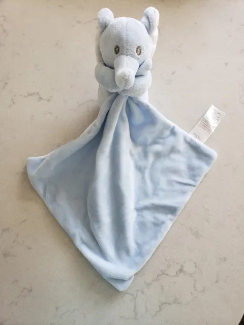 Matalan Elephant Blue Commother Blankie Soother Super Morbido