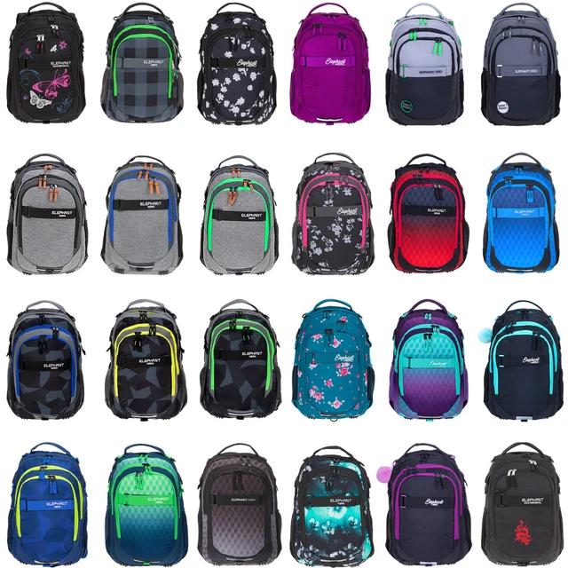 Elephant Schulrucksack Hero Signature Rucksack Schultasche Schulmappe Daypack Maedchen Mit Regenhuelle R