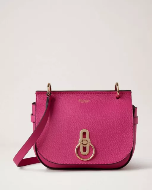 Mulberry 'Amberley Small' Mulberry Pink Classic Leather Satchel Bag - $930 BNWT