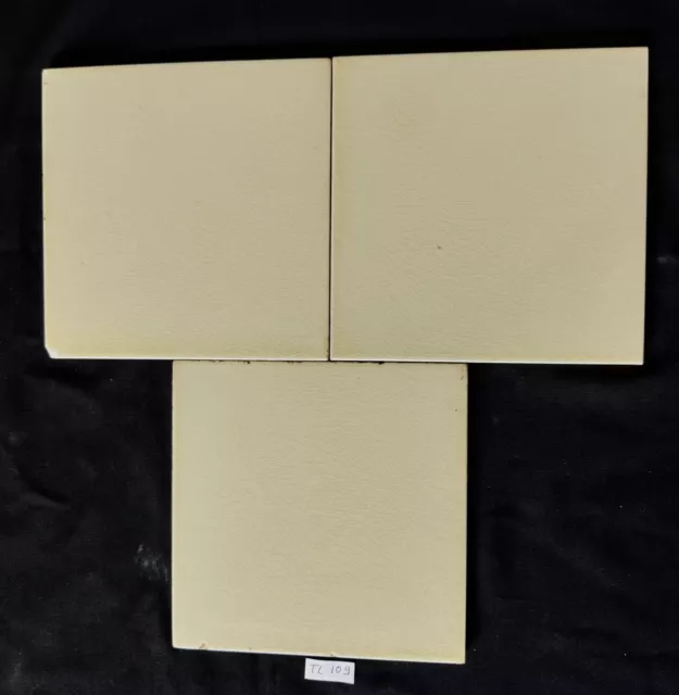 1940s Vintage 6 x 6 Architecture Tile Off White Color England Set of 3 TL109