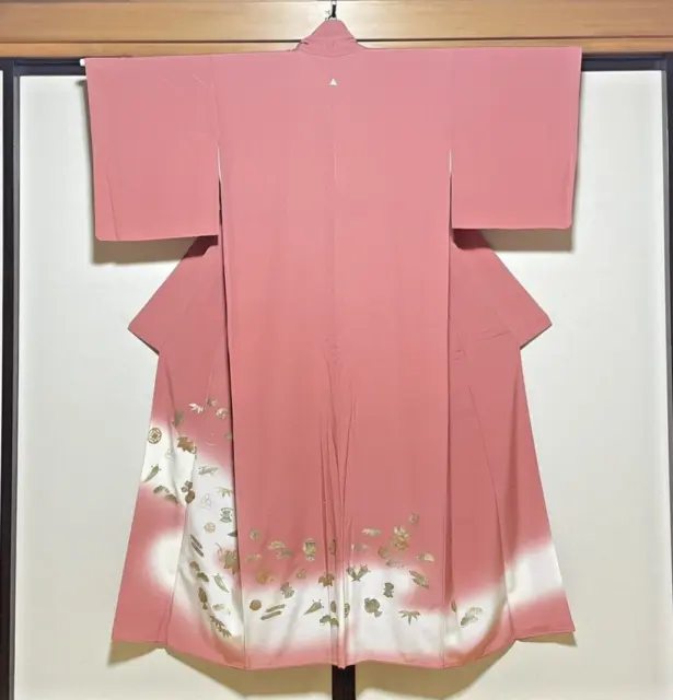 kimono Iro-Tomesode made of silk Kinsai(gold leaf) Traditional Japanese SAKURA