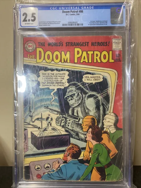 Dc Doom Patrol #86 Cgc 2.5 3/64 1St App Of Brotherhood Of Evil
