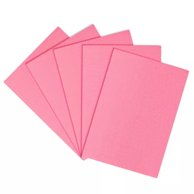 5pcs Corrugated Cardboard Paper Sheets,Pink,7.87-inch  x 11.100-inch