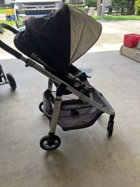 UPPAbaby Minu Stroller In Denny (Red Melange/Silver/Black Leather)