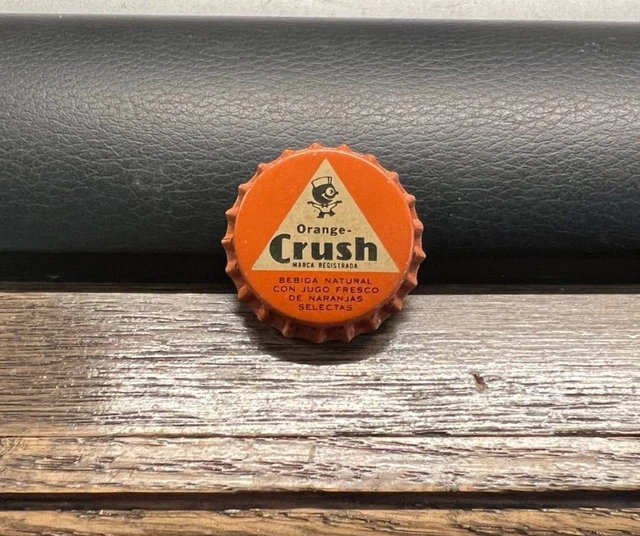 UNUSED ORANGE CRUSH Spanish Wording Soda Pop Cork Bottle Cap / Crown