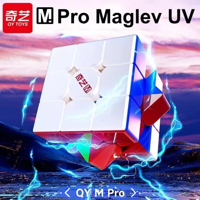 QiYi M Pro Maglev UV 3X3 Cubo magico magnetico Cubo di velocità senza...