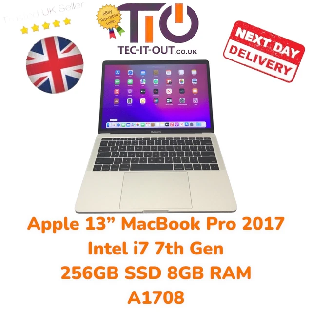 Apple 13" Inch MacBook Pro 2017 Intel i7 7th Gen 256GB SSD 8GB RAM - A1708