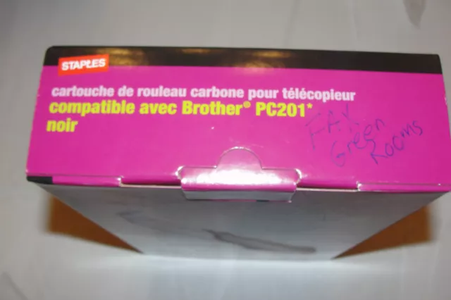 Staples Brand Fax Ribbon Cartridge Compatible with  Brother PC201 NIB