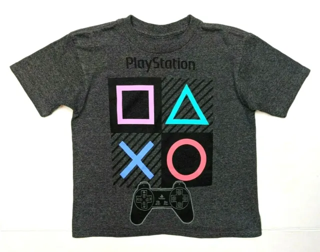 Sony PlayStation Unisex Youth Graphic T-Shirt - Charcoal Heather - Size XS (6-7)