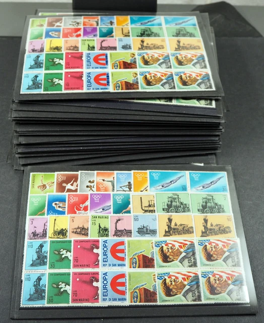 1964 San Marino; 100 komplette Jahrgänge ohne Flugpost, **/MNH, ME 750,-