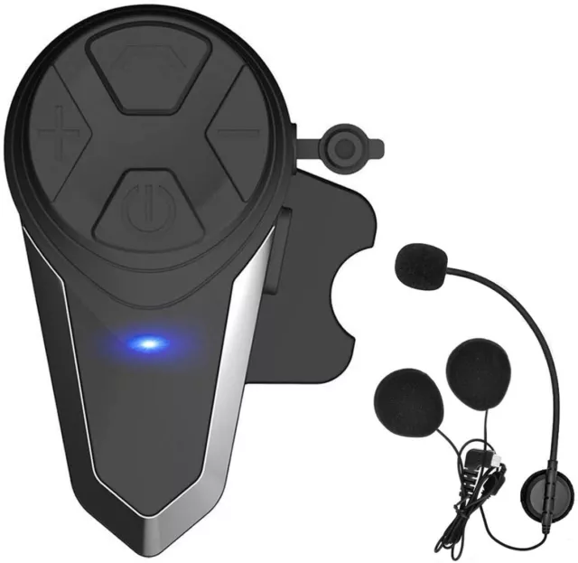 Intercom Moto BT-S3 Casque Moto Bluetooth Interphone Oreillette Radio FM  Etanche Moto Bluetooth Intercom Kit avec type C (1 Packs of Hard Headphone)