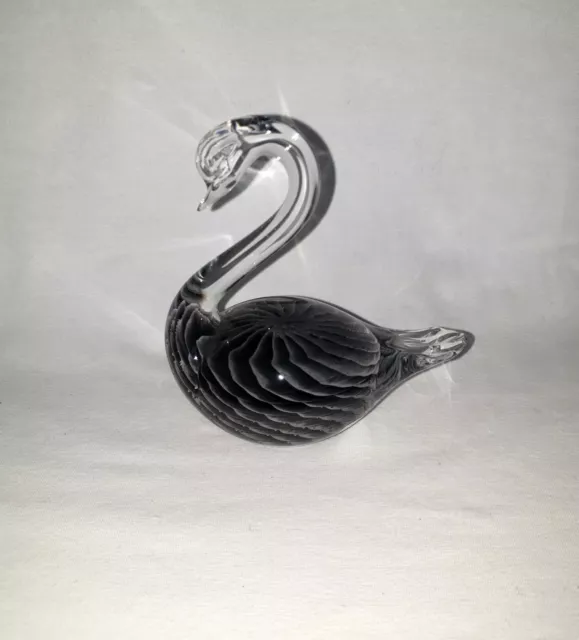 Ronneby Schweden Marcolin Glas Figur Schwan Glasfigur Deko Sammler