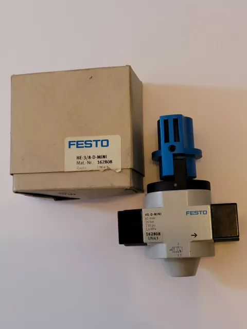 Valvola di accensione FESTO HE-3/8-D-MINI 162808 - NUOVA/IMBALLO ORIGINALE - worldwide shipping