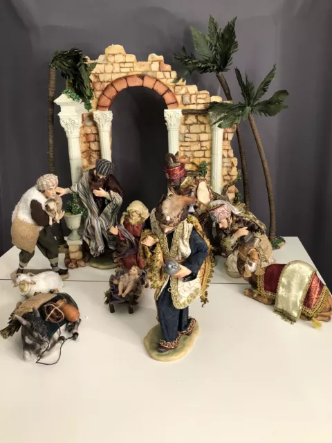 Living Home Holiday Deluxe Nativity Set with Creche 14 Piece Large Display Set