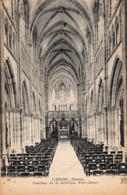 *6592 cpa 51 L'Epine - intérieur de la Basilique Notre Dame