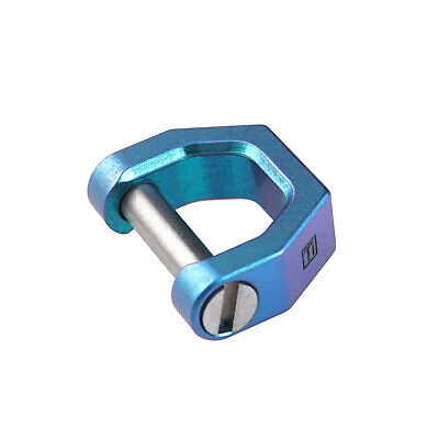 CH2 Titanium D Shape Keyring, for Car Key, Tool and EDC, Blue, Mecarmy