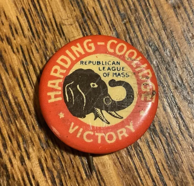 Warren G. HARDING & Coolidge Campaign 7/8" Button Pin 1920  - HAR50
