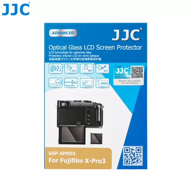 JJC 9H HD Ultra-thin Optical Tempered Glass Screen Protector for Fujifilm X-Pro3