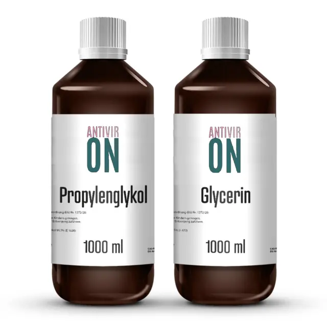 1L Antiviron Bundle VG Glycerin Glyzerin + 1L PG Propylenglykol Propylene Glycol