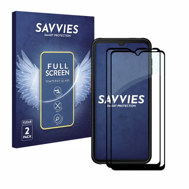 2x Full Cover pour Samsung Galaxy Xcover 6 Pro Verre Trempé 2.5D Incurvé Film