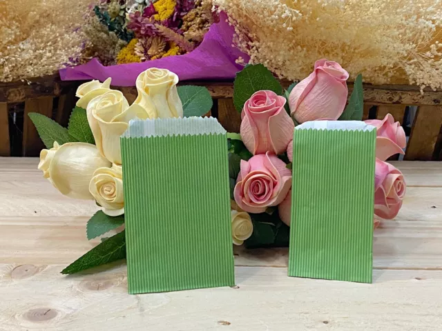 Sobres de papel para regalo verde 6 x 13 cm envoltorio artesanía Bodas tiendas