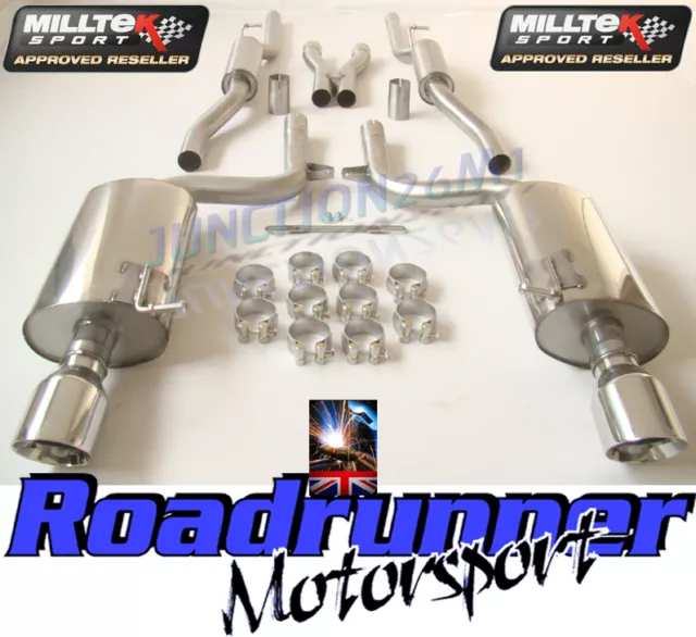 Milltek Audi A4 Exhaust B6 3.0 V6 Quattro Cat Back System Resonated GT100 Tips