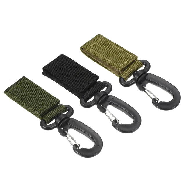 3pz Nylon Fettuccia appendere Fibbia Portachiavi con Nastro Clip per Esterni