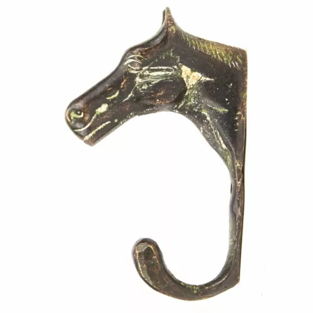 Handmade Brass Horse Head Cloth Key Wall Hook Coat Hanger Holder