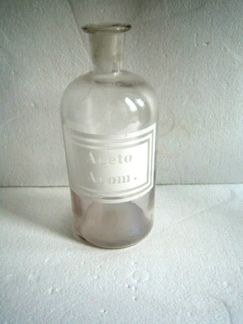 Bottiglia Farmacia "Aceto Arom." Vaso Flacone Materiale Didattico Laboratorio 2