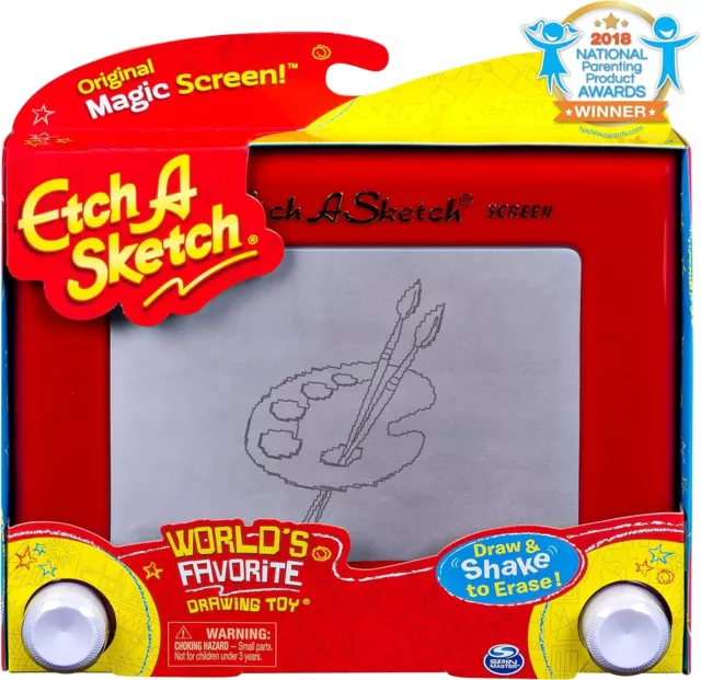 Etch A Sketch Classic Red Drawing Toy with Magic Screen for Ages 3 and Up