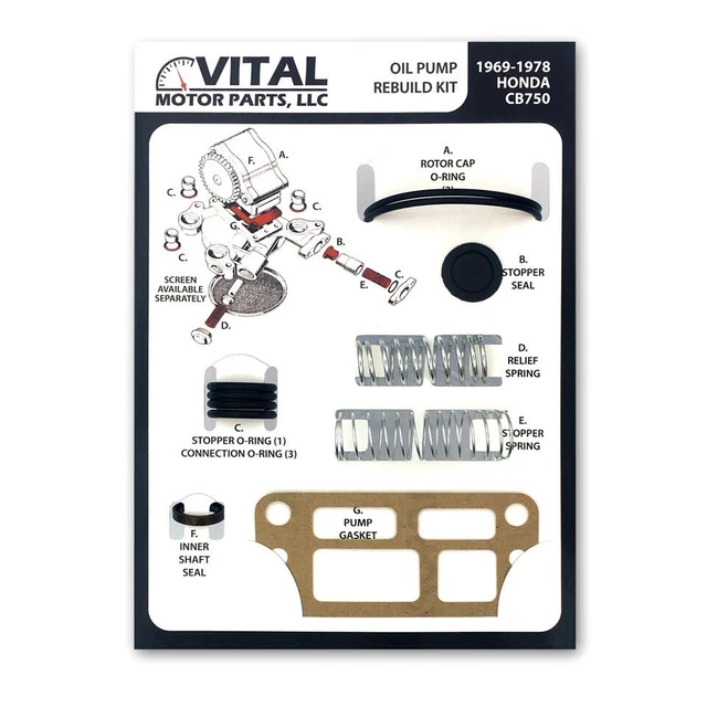 HONDA CB750 OIL Pump Rebuild Kit SOHC ORing Stopper Seal EUR 39,36 PicClick FR