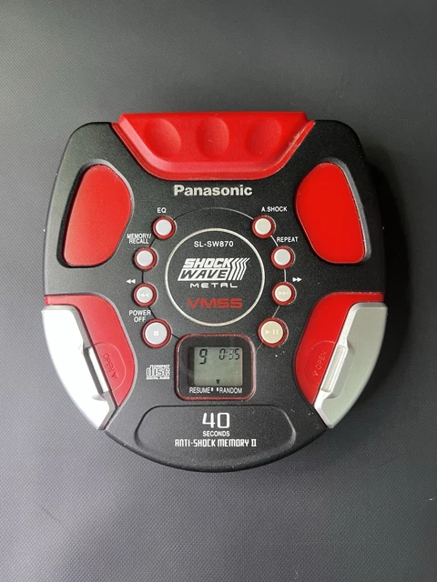 Panasonic SL-SW870 ポータブルCDプレーヤー　レッド Panasonic SL-SW870 ポータブルCDプレーヤー レッド - メルカリ