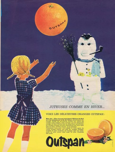 Publicité Advertising 016 1961 Outspan Oranges d'Afrique du Sud