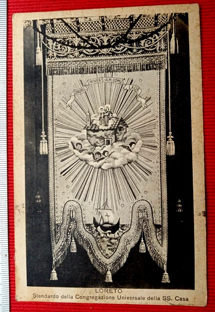 Loreto -Stendardo  Congregazione Universale SS. Casa-cartolina f.p. viag. 1936