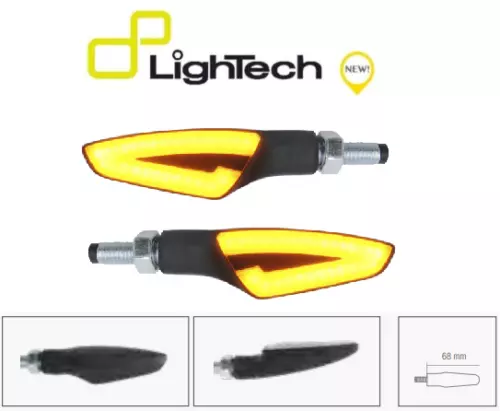 Lightech Coppia Indicatori Frecce Led Fre932Ner Universali Omologate Moto