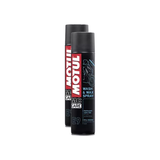 2x MOTUL MCCARE E9 WASH & WAX SPRAY TROCKEINREINIGER 103174 400ml