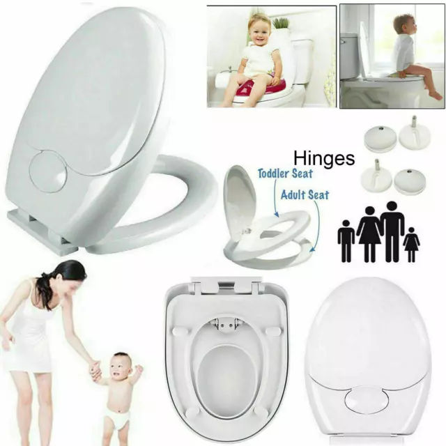 Family Friendly Child Kids Toilet Seat Soft Close Potty Training Quick Release