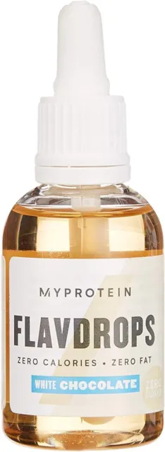 #025 Myprotein FlavDrops 6x 50 ml chocolate blanco MHD