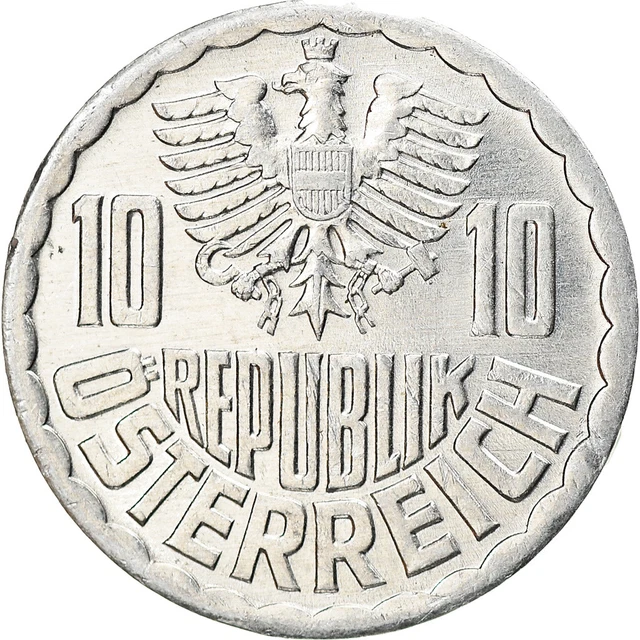[#380088] Coin, Austria, 10 Groschen, 1986, Vienna, MS, Aluminum, KM:2878
