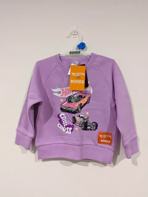 Bonds Hot Wheels Jumper Pink Size 3 BNWT