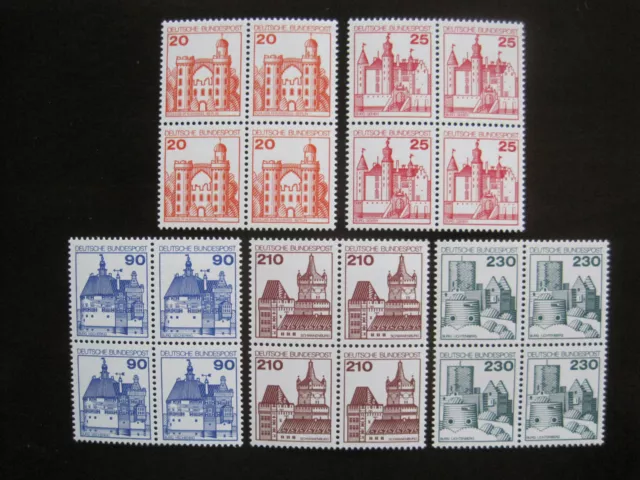 Bund  MiNr. 995-999  Viererblock  postfrisch**   (GB 1791)