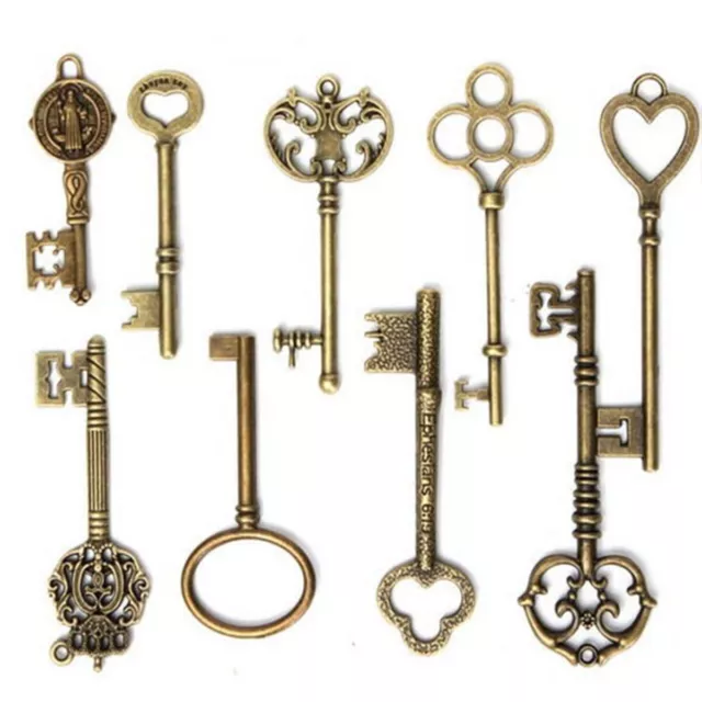 8 x Royal Skeleton Key Antique Old look Vintage Key AU SELLER