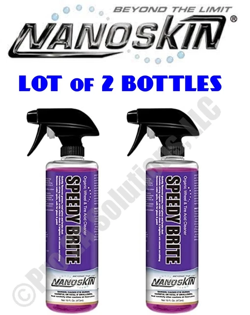 (2PACK) NANOSKIN SPEEDY BRITE Organic Wheel & Tire Acid Cleaner 16 oz