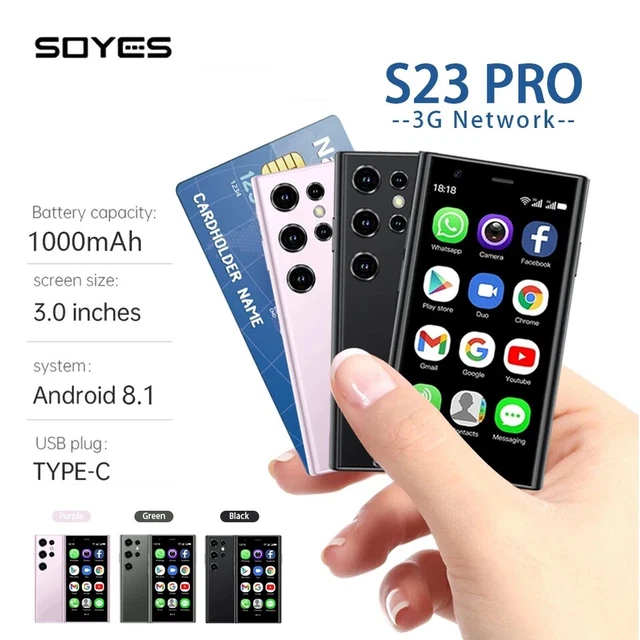 SOYES S23 PRO - Mini Smartphone (iPhone-Samsung-Android 8) + 🎁FT SD ...