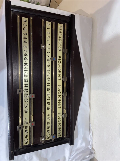 Ancien Boulier Compteur De Points Pour Billard – Bois Et Ardoise – Début 19ème