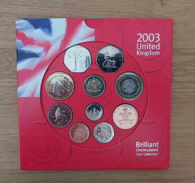 Royal Mint UK 2003 Brilliant uncirculated COIN COLLECTION United Kingdom GB