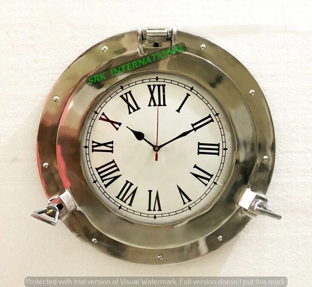 Neu 15 Antik Marine Messing Schiff Bullauge Uhr Nautisch Wand Halterung Uhr Heim