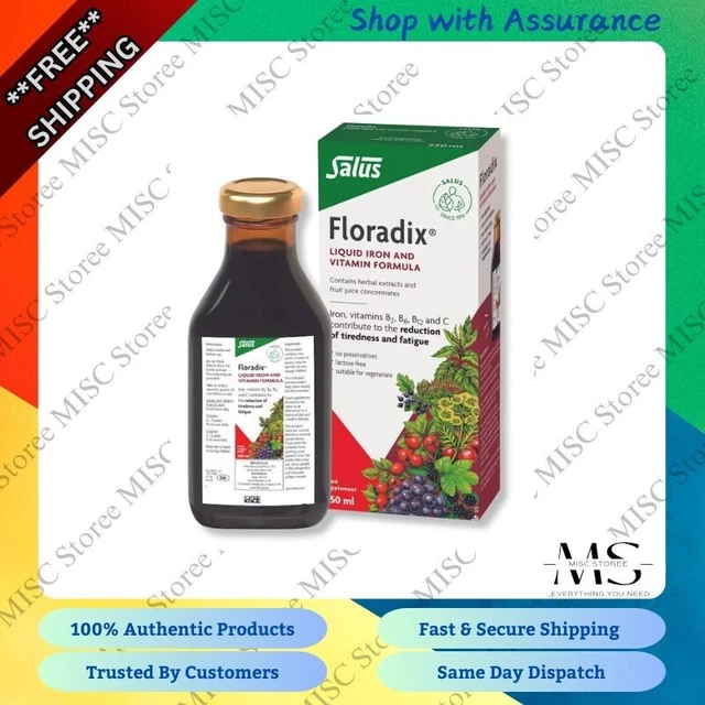 FLORADIX LIQUID IRON And Vitamin Formula 250ml Reduction of Tiredness