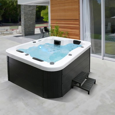 Home Deluxe Vital M Vasca da bagno per anziani 153x76x64cm links idromassaggio e accessori. incl 